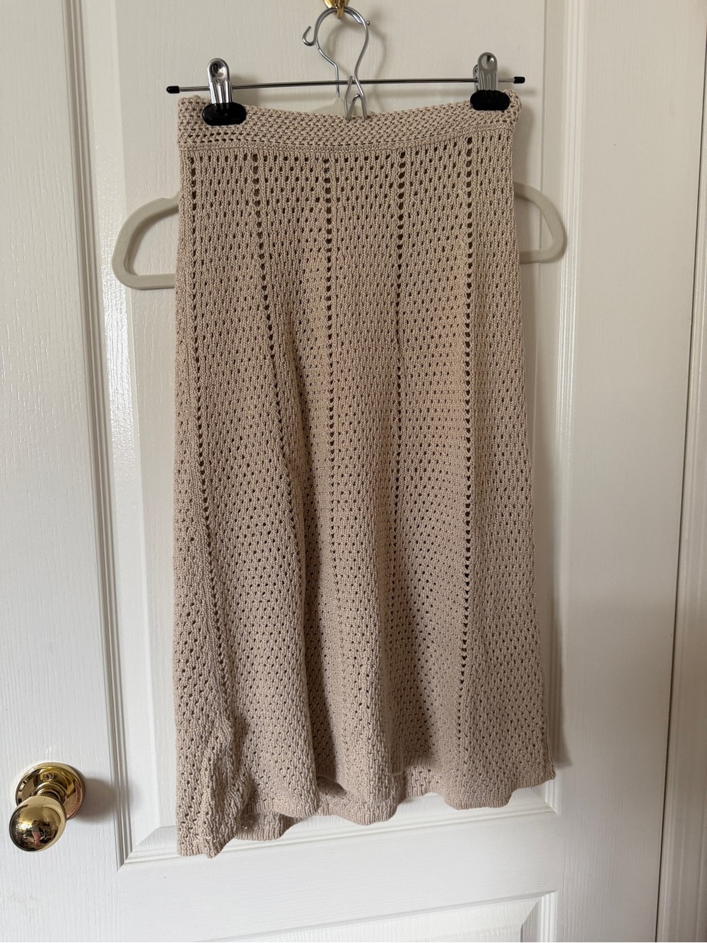 Wilfred Beige Crochet evie A-Line Maxi Skirt